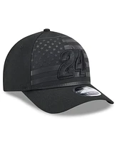 New Era Men's Black William Byron American Flag 9FORTY M-Crown A-Frame Adjustable Hat