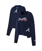 Pro Standard Women's Navy Atlanta Braves Game Day Classics Crewneck Pullover Sweatshirt