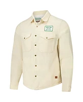 Sportiqe Men's and Women's Cream Boston Celtics High Country Reeves Full-Button Long Sleeve Shirt