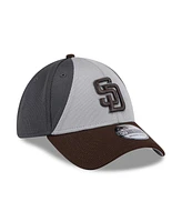 New Era Men's Gray/Brown San Diego Padres 2025 Batting Practice 39THIRTY Flex Hat