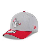 New Era Men's Gray/Red Philadelphia Phillies 2025 Batting Practice 9FORTY M-Crown Adjustable Hat