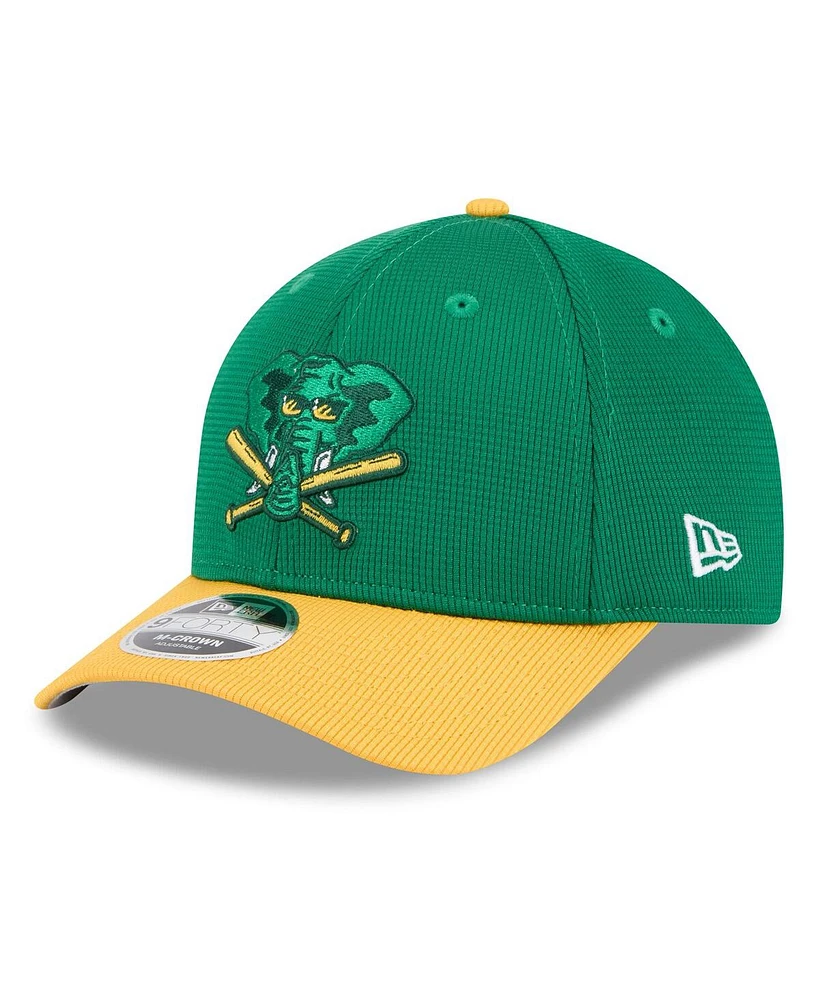 New Era Men's Green/Gold Athletics 2025 Batting Practice 9FORTY M-Crown Adjustable Hat