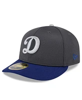 New Era Men's Gray/Royal Los Angeles Dodgers 2025 Batting Practice Low Profile 59FIFTY Fitted Hat