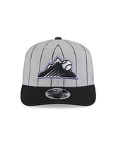 New Era Men's /Black Colorado Rockies 2025 Batting Practice 9SEVENTY Stretch-Snap Trucker Hat