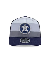 New Era Men's Gray/Navy Houston Astros 2025 Batting Practice 9SEVENTY Stretch-Snap Trucker Hat