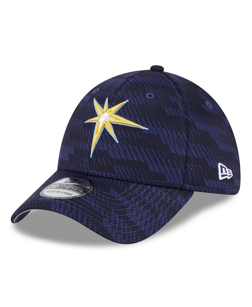 New Era Men's Navy Tampa Bay Rays 2025 Mlb Clubhouse 39THIRTY Flex Hat