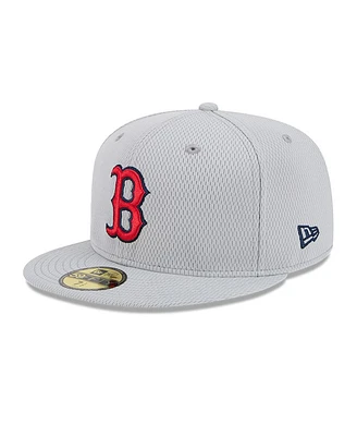 New Era Men's Gray Boston Red Sox 2025 Mlb Clubhouse 59FIFTY Fitted Hat