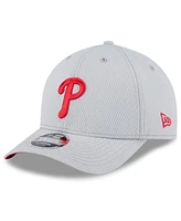 New Era Men's Gray Philadelphia Phillies 2025 Mlb Clubhouse 9FORTY M-Crown Adjustable Hat