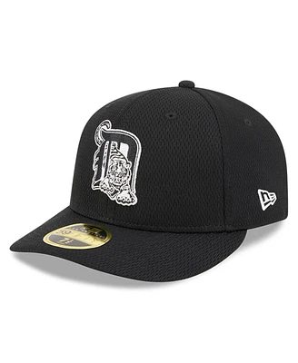 New Era Men's Black Detroit Tigers 2025 Mlb Clubhouse Low Profile 59FIFTY Fitted Hat