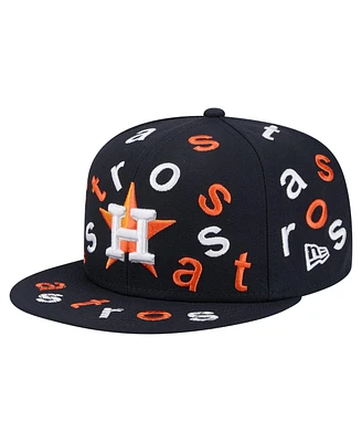 New Era Men's Navy Houston Astros Team Confetti 59FIFTY Fitted Hat