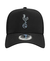 New Era Men's Black Tottenham Hotspur Iridescent Trucker Adjustable Hat