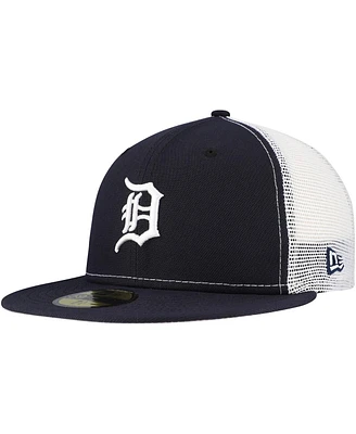 New Era Men's Navy Detroit Tigers Team Color 59FIFTY Trucker Fitted Hat