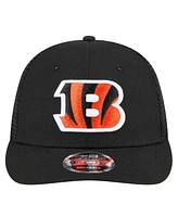 New Era Men's Black Cincinnati Bengals Low Profile 9FIFTY Snapback Hat