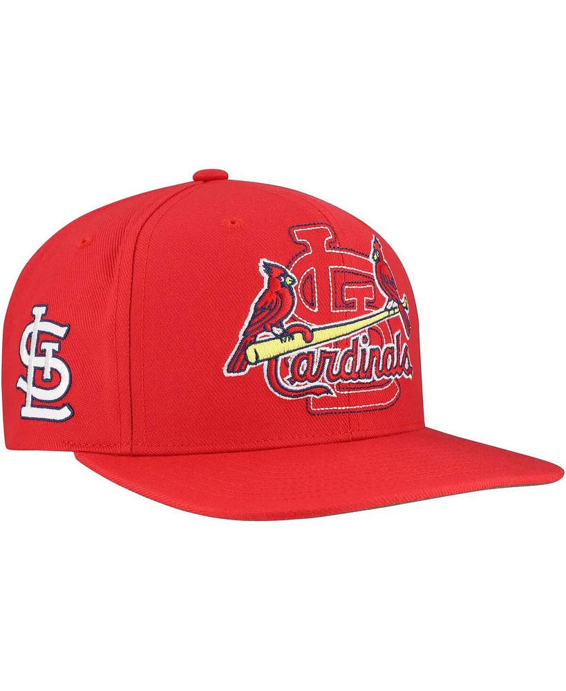 Mitchell & Ness Men's Red St. Louis Cardinals Double Up Snapback Hat