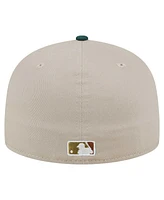 New Era Men's Natural/Hunter Green Oakland Athletics Lifestyle Tree Bark Fill 59FIFTY Fitted Hat