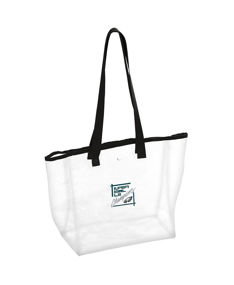 Logo Brands Women's Philadelphia Eagles Super Bowl Lix Champions Clear Tote Bag