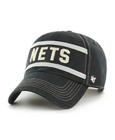 '47 Brand Men's Black Brooklyn Nets Quick Snap Clean Up Adjustable Hat