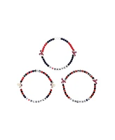 Foco Atlanta Braves Friendship Bracelet, Set of 3
