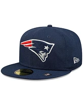 New Era Men's Navy New England Patriots Super Bowl Xxxvi Citrus Pop 59FIFTY Fitted Hat