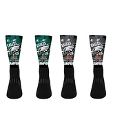 Starter Men's and Women's Philadelphia Eagles Super Bowl Lix Champions Party Blackout Crew Socks, Set of 2