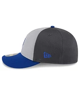 New Era Men's Gray/Royal Kansas City Royals 2025 Batting Practice Low Profile 59FIFTY Fitted Hat