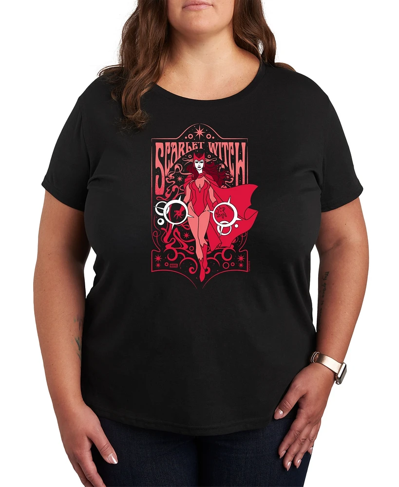 Hybrid Apparel Trendy Plus Scarlet Witch Graphic Crew Neck T-Shirt