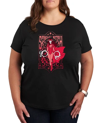 Hybrid Apparel Trendy Plus Scarlet Witch Graphic Crew Neck T-Shirt