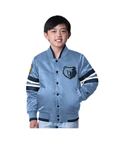 Starter Big Boys and Girls Light Blue Memphis Grizzlies Scout Varsity Full-Snap Jacket