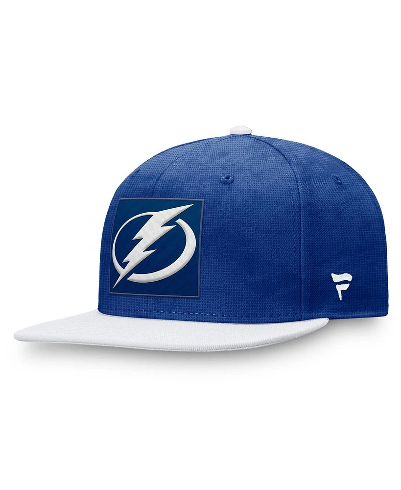 Fanatics Men's Blue/White Tampa Bay Lightning Authentic Pro Rink Snapback Hat