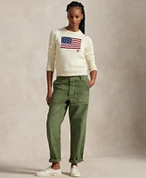 Polo Ralph Lauren Women's Flag Cotton Crewneck Sweater