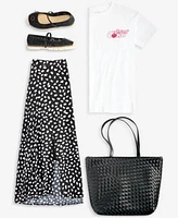 On 34th Womens Cherry Coke Graphic T Shirt Printed Slip Midi Skirt Cassiee Espadrille Flats Extra Large Woven Tote Exclusively At Macys