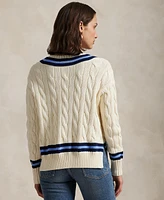 Polo Ralph Lauren Women's Cable-Knit Cotton Cricket Sweater