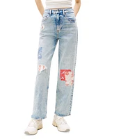 Tommy Jeans Women's Patchwork Layla High Rise Straight-Leg