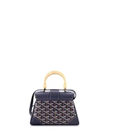 Pre-Owned Goyard Mini Saigon Souple Top Handle Bag Precious Metals Coated Canvas with Leather