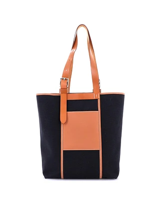 Pre-Owned Hermes 27 Etriviere Pocket Tote Toile and Leather