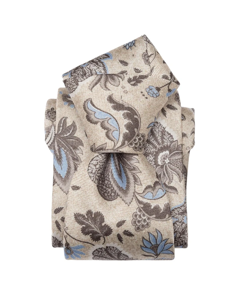 Elizabetta Big & Tall Medici - Printed Silk Tie for Men