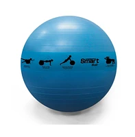 Prism Fitness 75cm Smart Self-Guided Stability Exercise Medicine Ball for Yoga, Pilates, and Office Ball Chair, Blue