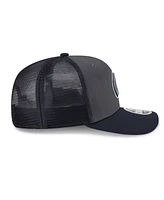 New Era Men's Gray/Navy Atlanta Braves 2025 Batting Practice 9SEVENTY Stretch-Snap Trucker Hat