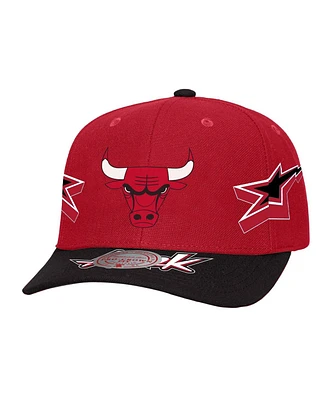 Mitchell & Ness Men's Red/Black Chicago Bulls AS2K Stars Pro Crown Adjustable Hat