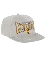 New Era Men's Gray San Diego Padres Corduroy Golfer Snapback Hat