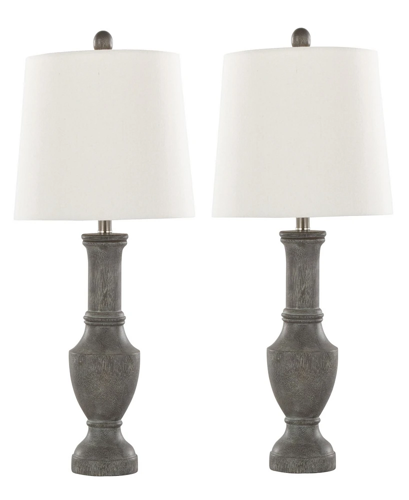 LumiSource Chateau 26" Polyresin Table Lamp, Set of 2