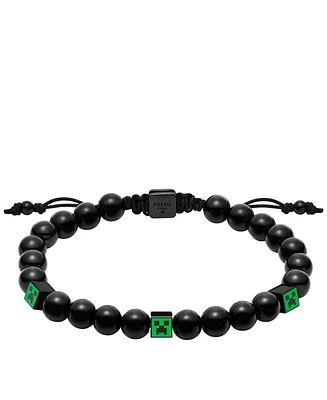 Fossil Men's Special-Edition Minecraft Beaded Bracelet