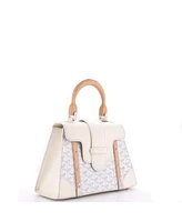 Pre-Owned Goyard Pm Saigon Top Handle Bag Coated Canvas with Leather