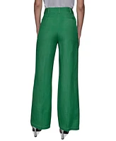 Karl Lagerfeld Paris Women's Linen-Blend Wide-Leg Sailor Pants