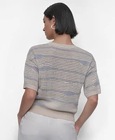Dkny Women's Short-Sleeve Crochet Sweater