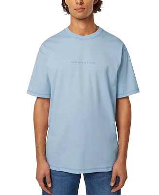 Scotch & Soda Men's Relaxed Fit Short Sleeve Crewneck Logo T-Shirt