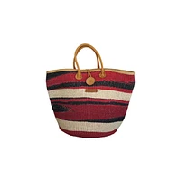 Boldly Endure Handmade Sisal Beach Basket Tote