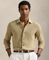 Polo Ralph Lauren Men's Textured Cotton-Linen Shirt Sweater