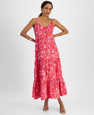 I.n.c. International Concepts Petite Sleeveless Tiered Maxi Dress, Exclusively at Macy's