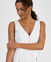 I.n.c. International Concepts Petite Sleeveless Button-Front Dress, Exclusively at Macy's